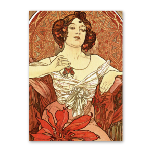 Postcard Die Edelsteine Rubin, Alfons Mucha