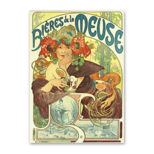 Postcard Bieres de la Meuse, Alfona Mucha