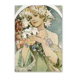 Postcard Blumen, Alfons Mucha