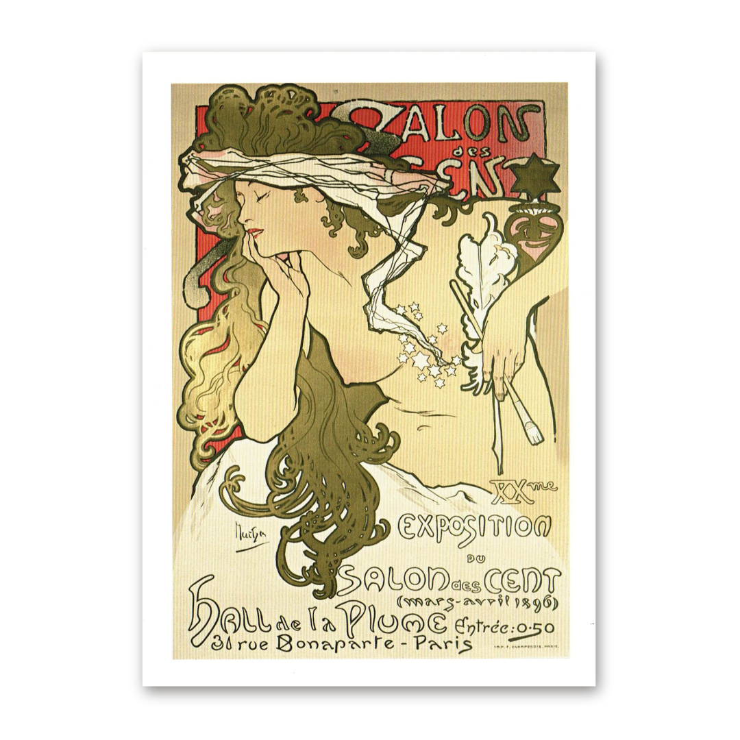 Postcard Salon des Cent, Alfons Mucha
