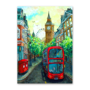 Postcard London Scene, MogCherie