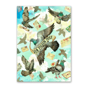 Postcard Pigeon Post, MogCherie