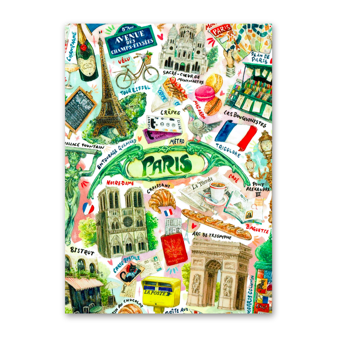 Postcard Paris Travel Journal, MogCherie