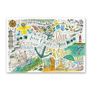 Postcard Viele Grüße vom Meer, Jiska de Waard