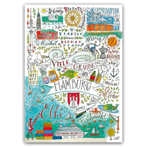 Postcard Viele Grüße aus Hamburg, Jiska de Waard