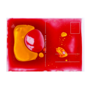 Postcard LAVAcard Red-Yellow, Bizarr