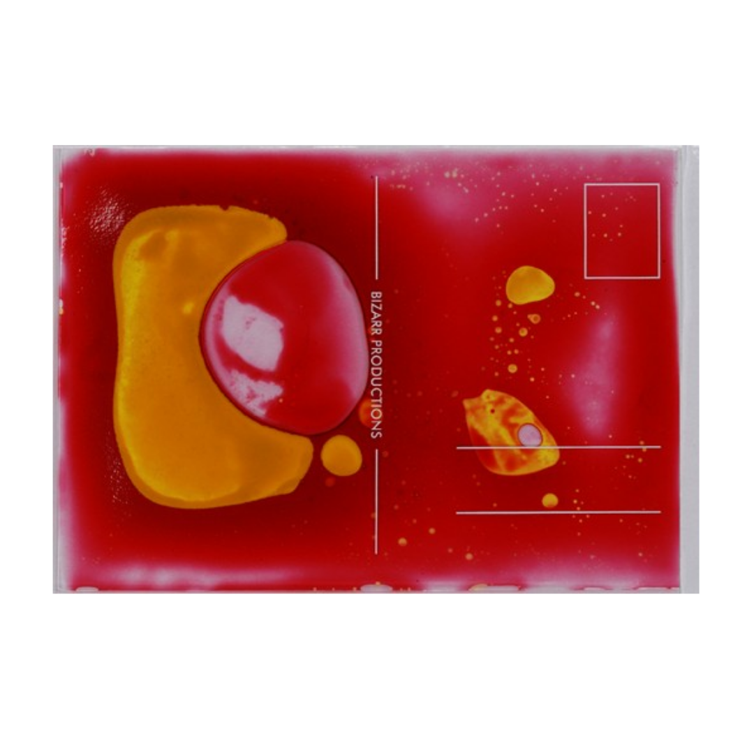 Postcard Lavacard Red-Yellow, Bizarr