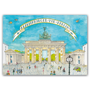 Postcard Berlin Brandenburger Tor, Jiska de Waard
