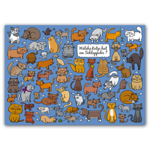 Postcard Welche Katze hat ein Schlappohr, Charis Bartsch