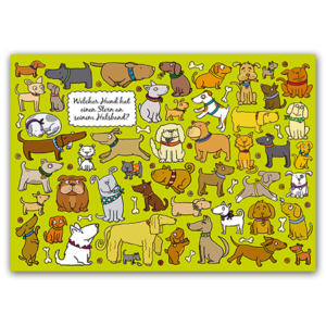 Postcard Welcher Hund hat einen Stern am Halsband, Charis Bartsch