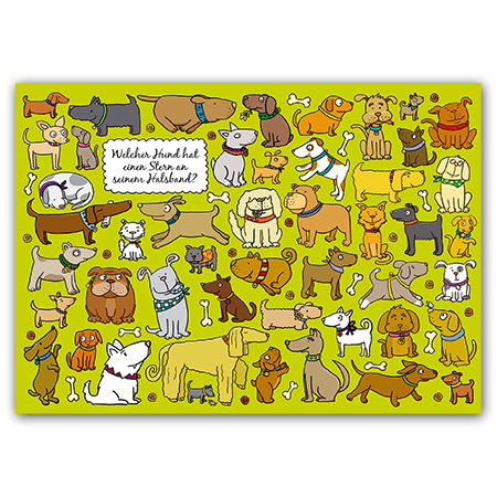 Postcard Welcher Hund hat einen Stern am Halsband, Charis Bartsch