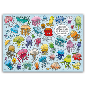 Postcard Welche Qualle schielt, Charis Bartsch