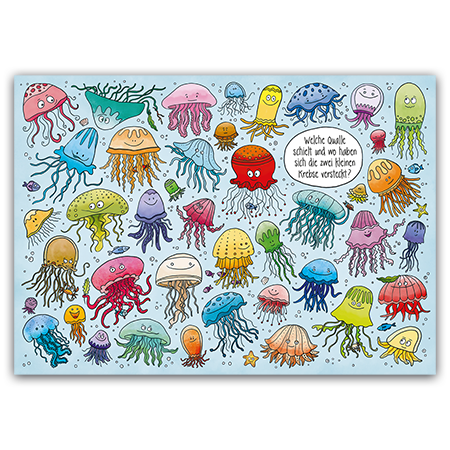 Postcard Welche Qualle schielt, Charis Bartsch