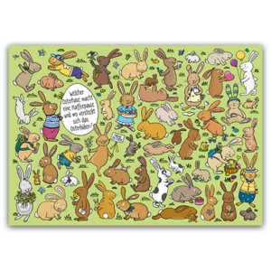 Postcard Welcher Osterhase macht eine Kaffeepause, Charis Bartsch