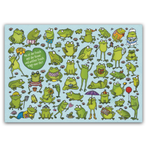 Postcard Wo ist der Frosch mit der Krone, Charis Bartsch