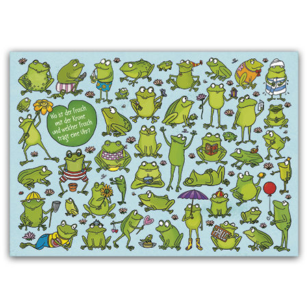 Postcard Wo ist der Frosch mit der Krone, Charis Bartsch