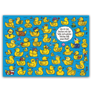 Postcard Wo ist das Entchen mit der Seife, Charis Bartsch