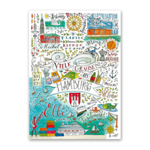 Postcard Viele Grüße aus Hamburg, Jiska de Waard