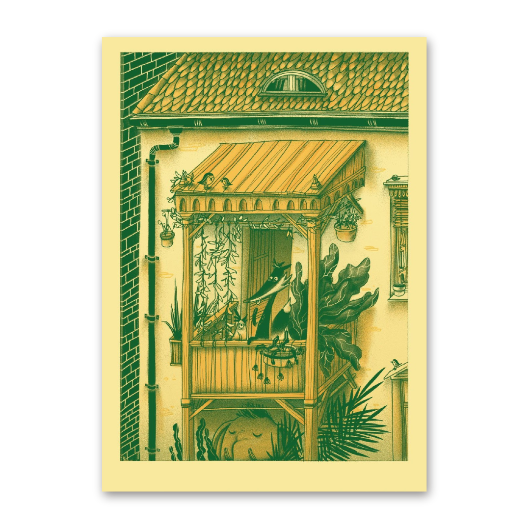 Postcard Balkonien, Superfreunde