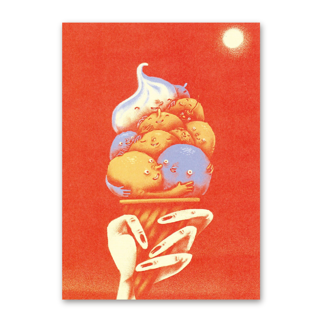 Postcard Eis, Superfreunde