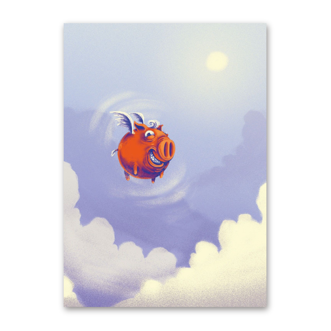 Postcard Glücksschwein, Superfreunde