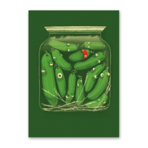 Postcard Gurken im Glas, Superfreunde