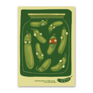 Stickersheet Gurken im Glas, Superfreunde