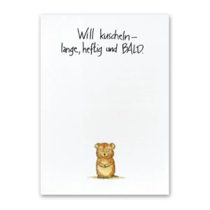 Postcard Will kuscheln, Sven Nordqvist