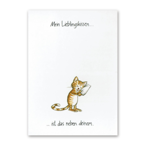 Postcard Mein Lieblingskissen, Sven Nordqvist