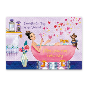 Postcard In der Badewanne, Mila Marquis