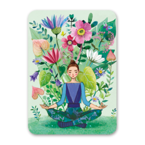 Postcard Frau macht Yoga, Mila Marquis