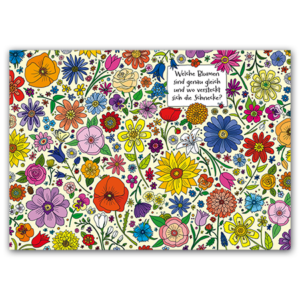 Postcard Welche Blumen sind genau gleich, Charis Bartsch