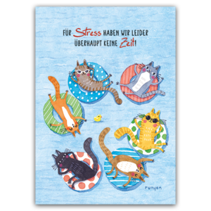 Postcard Keine Zeit für Stress, Terry Runyan