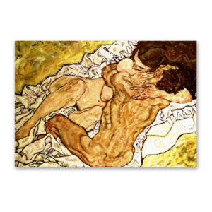 Postcard Die Umarmung, Egon Schiele