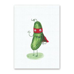 Postcard Super Gurke, Superfreunde