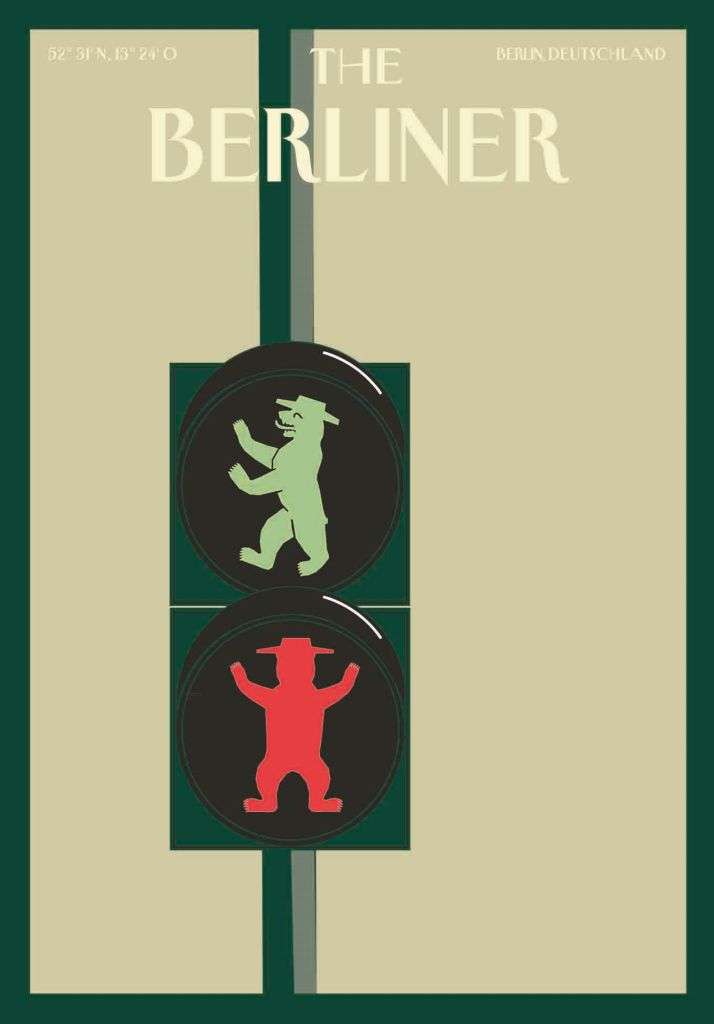 The Berliner — Ampel mit Berliner Bär