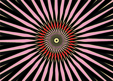 Postcard KINETICard Pink Star, Bizarr