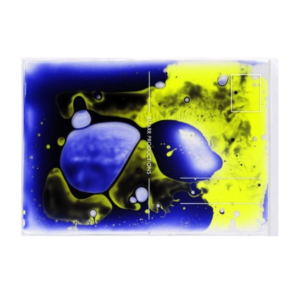 Postcard LAVAcard Blue-Yellow, Bizarr