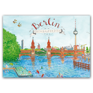 Postcard Berlin Oberbaumbrücke, Jiska de Waard