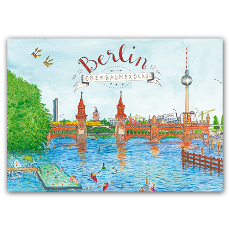 Postcard Berlin Oberbaumbrücke, Jiska de Waard