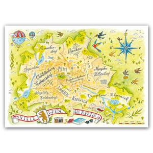 Postcard Berliner Bezirke, Jiska de Waard