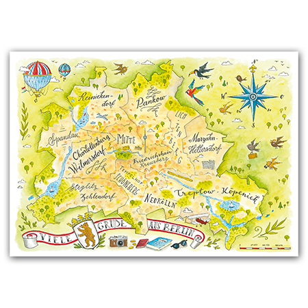 Postcard Berliner Bezirke, Jiska de Waard