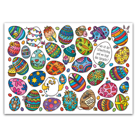 Postcard Wo liegt das Spiegelei, Charis Bartsch