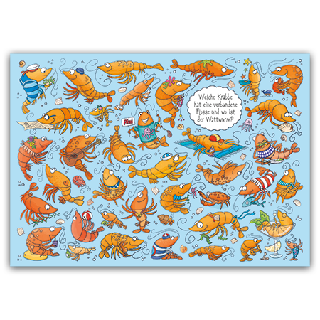 Postcard Welche Krabbe hat eine verbundene Flosse, Charis Bartsch