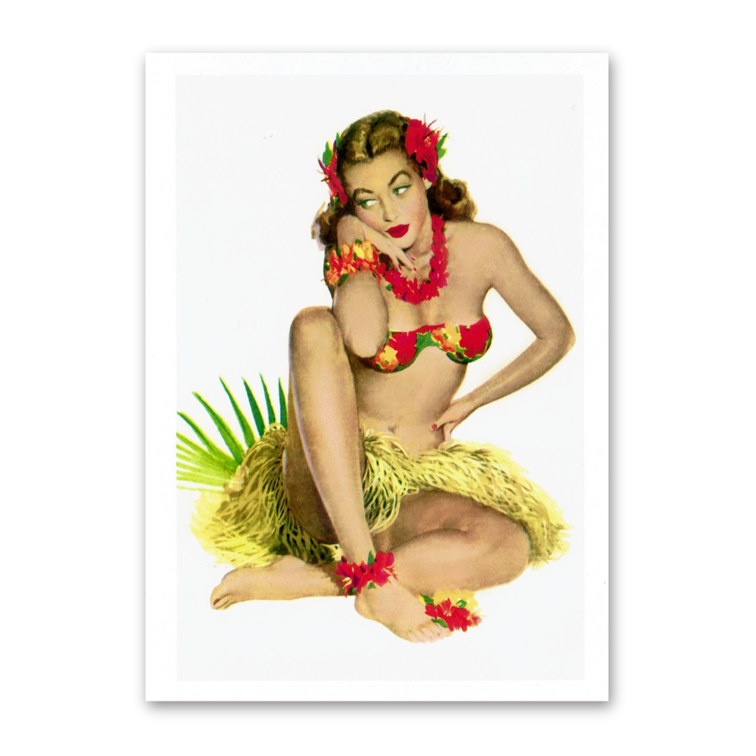 Postcard Retro Pin-Up, Tushita