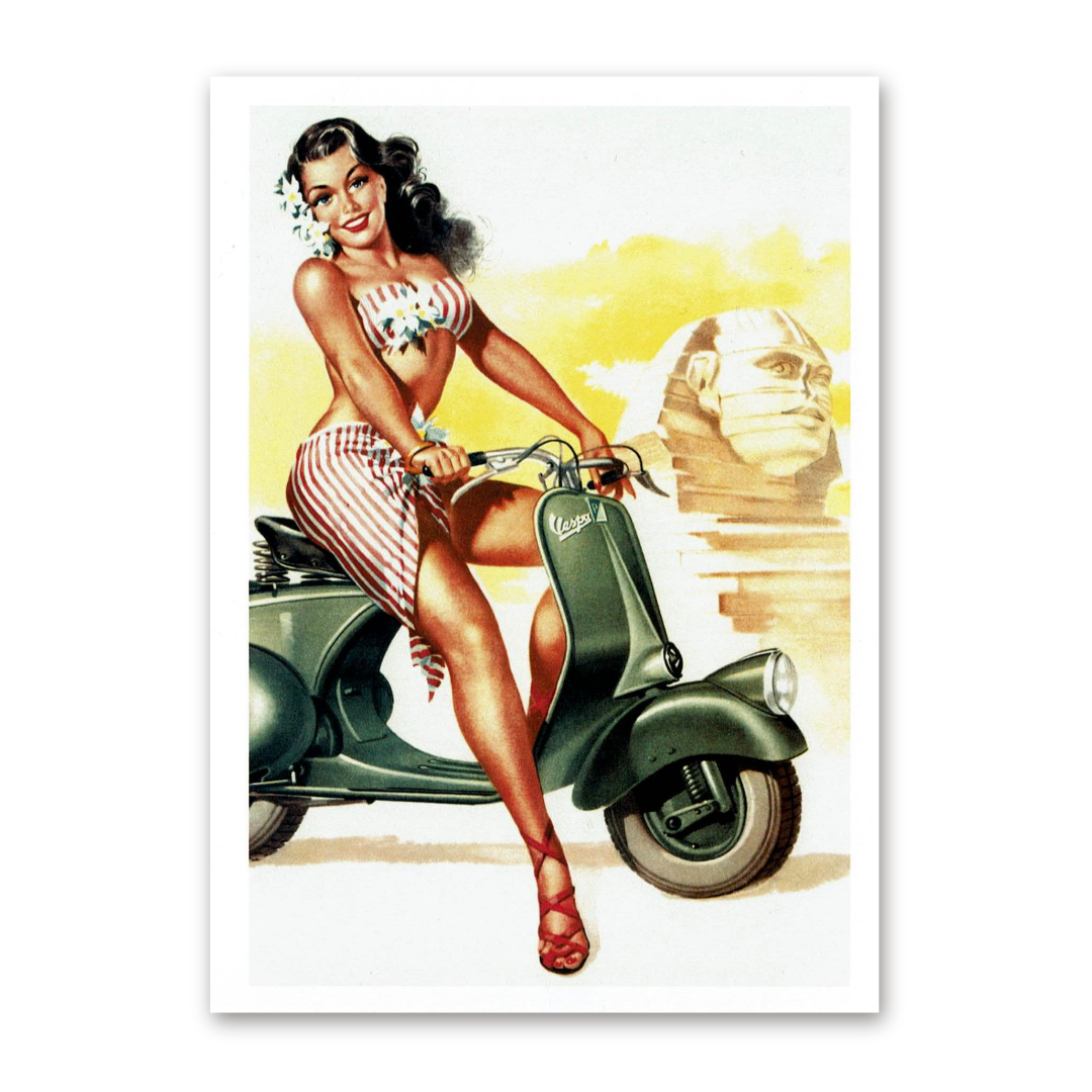 Postcard Retro Pin-Up, Tushita