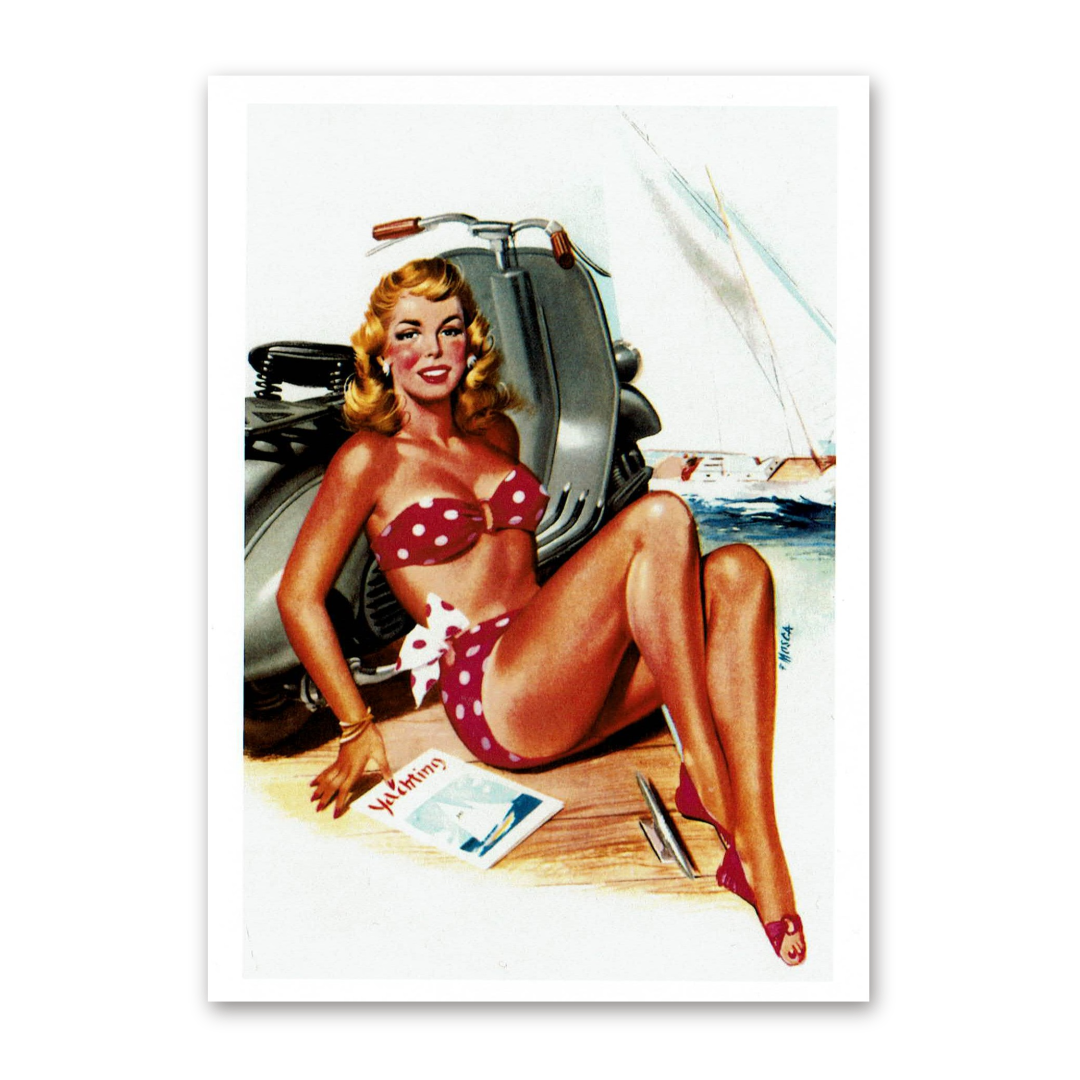 Postcard Retro Pin-Up, Tushita