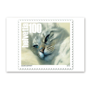Postcard Animals on Swiss Postage Stamps