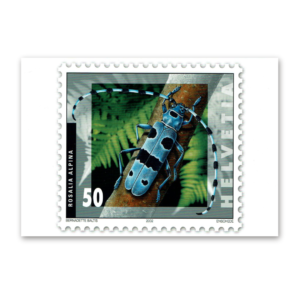 Postcard Animals on Swiss Postage Stamps