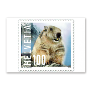 Postcard Animals on Swiss Postage Stamps